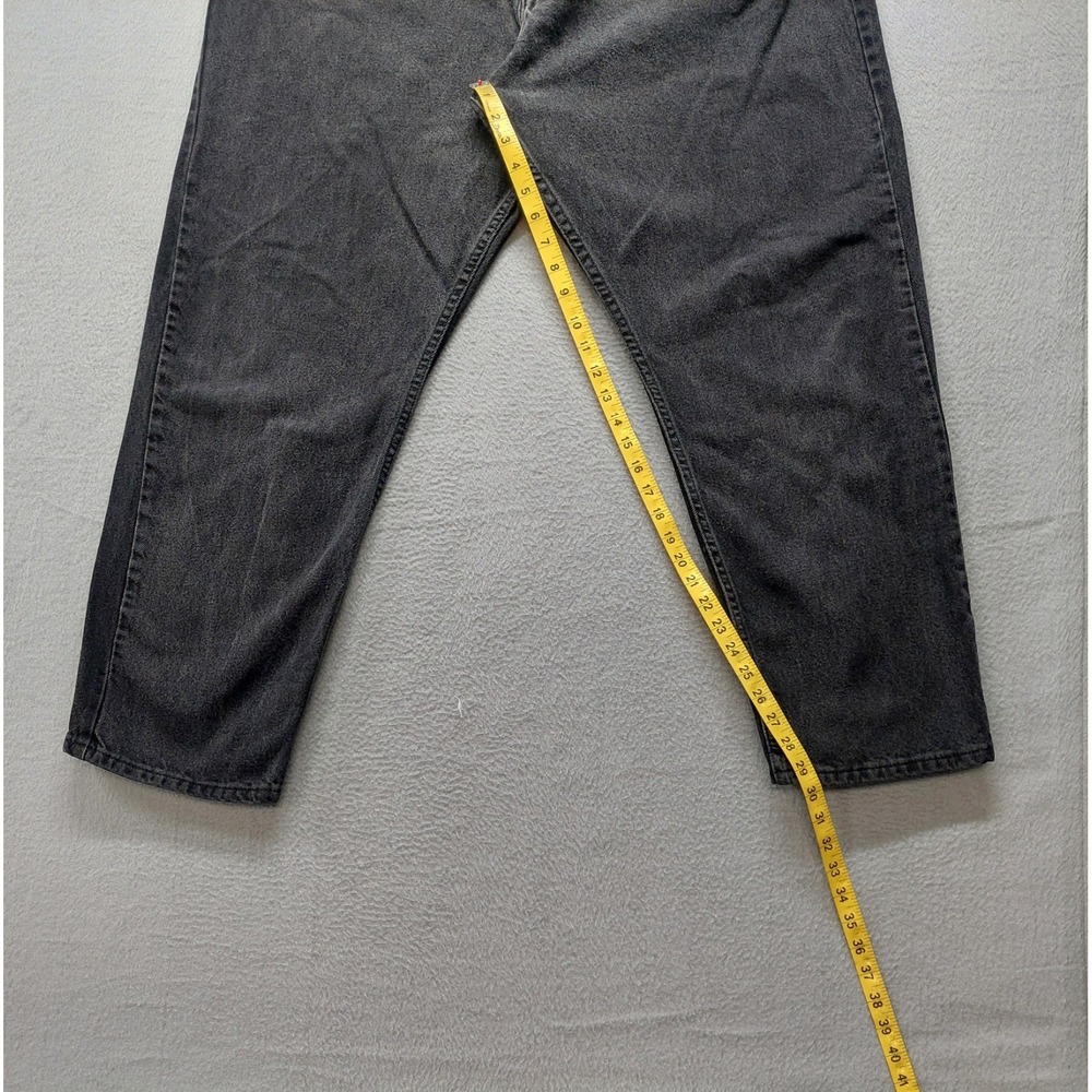 Wrangler Men Denim Jeans 42X30 Black Zip Button 5 Pockets High Rise Logo Outdoor - Picture 9 of 16